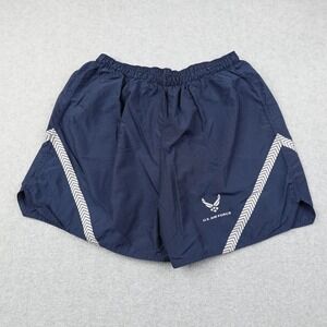 US Air Force Shorts Mens Medium Navy Blue Athletic Training Workout Active Run